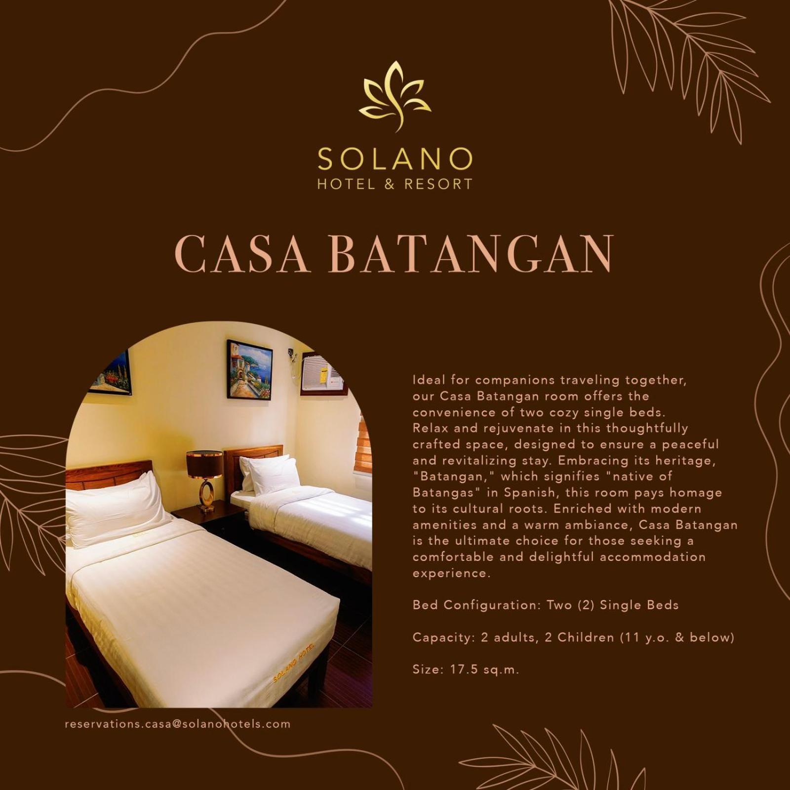 Solano Hotel & Resort At Casa Ysabel Lipa City Екстер'єр фото